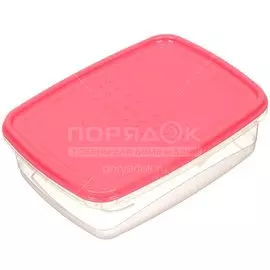 Контейнер пищевой пластик, 1.3 л, 6 см, прямоугольный, Plast team, PatternFlex, PT1132