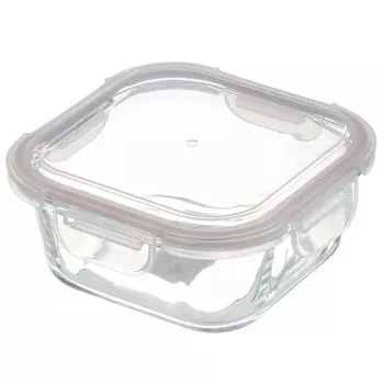 Контейнер пищевой стекло, 0.8 л, квадратный, с крышкой, Atmosphere, Nordic, AT-K3132