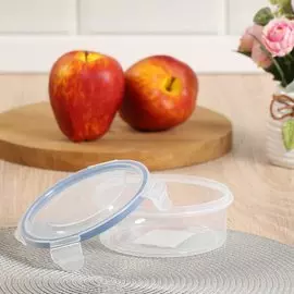 Контейнер пластик, 0.35 л, круглый, H18