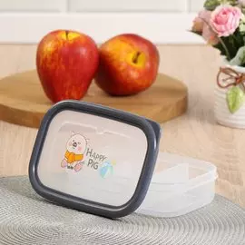 Контейнер пластик, 0.4 л, прямоугольный, тройной, H09