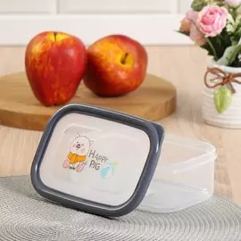 Контейнер пластик, 0.6 л, прямоугольный, H10