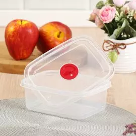 Контейнер пластик, 0.75 л, прямоугольный, H14