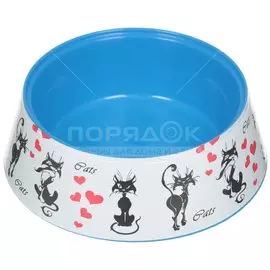 Миска для кошек Альтернатива, Cats, М4369, пластик, 0.3 л