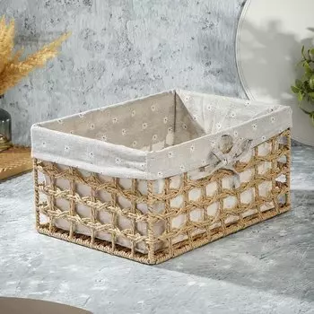 Корзина 34х24х16 см, прямоугольная, плетеная, B090091