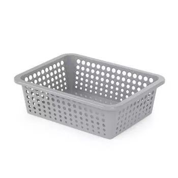 Корзина 40х30х12.5 см, серая, упаковка 10 штук, Альтернатива, Орбита, М8801