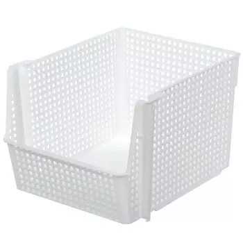 Корзина для хранения, 10 л, 25х29.4х18 см, прямоугольная, пластик, белая, Violet, Лофт, 850006