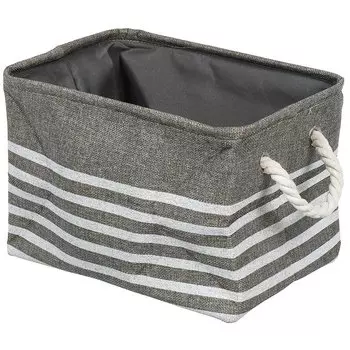 Корзина для хранения, 32х22х22 см, прямоугольная, серая, Y4-7234