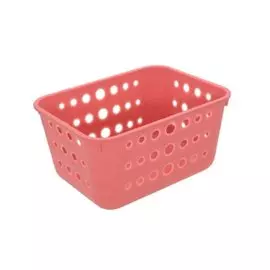 Корзина для мелочей, 17.4х22.9х11.9 см, пластик, коралловая, Berossi, Donna M, К80370000