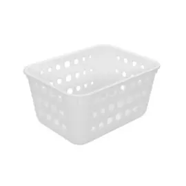 Корзина для мелочей, 17.4х22.9х11.9 см, пластик, снежно-белая, Berossi, Donna M, ИК8031000