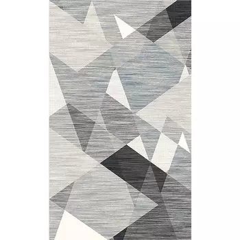 Ковер интерьерный 1.33х1.9 м, Silvano, Геометрия, прямоугольный, серо-белый, 216471B