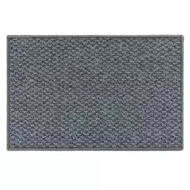 Ковер интерьерный грязезащитный, 40х60 см, прямоугольный, резина, серый, Фьюджи