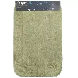 Коврик для ванной, 0.5х0.8 м, полиэстер, зеленый, Альпака, Y6-1933