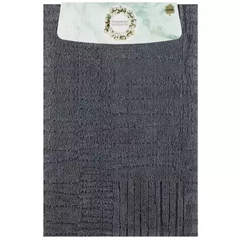 Коврик для ванной, 0.6х0.9 м, 100% хлопок, антрацитовый, Karteks, 1025/60.03, однотонный