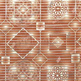 Коврик для ванной, антискользящий, 0.8х15 м, вспененный ПВХ, терракотовый, Вилина, Аква Стандарт, V21BG, Ковер