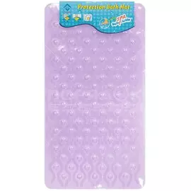 Коврик для ванной, антискользящий, 0.37х0.66 м, ПВХ, розовый, Волна, Y301