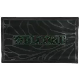 Коврик грязезащитный, 43х73 см, прямоугольный, резина, черный, Велком, Y4-5161