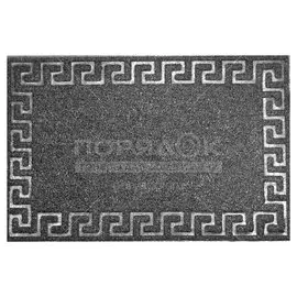 Коврик придверный, 40х60 см, прямоугольный, резиновый, черный, Meander, ComeForte