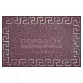 Коврик придверный, 40х60 см, прямоугольный, резиновый, коричневый, Meander, ComeForte