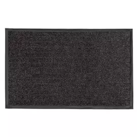 Коврик придверный, 60х90 см, прямоугольный, резина, с ковролином, темно-коричневый, Уют 3, ComeForte
