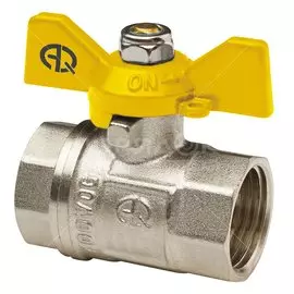 Кран для газа 3/4", г-г, ручка-бабочка, AquaLink