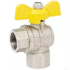 Кран для газа 1/2", г-ш, ручка-бабочка, угловой, ProFactor