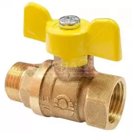 Кран для газа Valfex 11Б27фтМ с ручкой-бабочкой Г-Ш, 1/2"