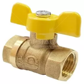 Кран для газа Valflex 11Б27фтМ с ручкой-бабочкой Г-Г, 1/2"