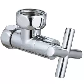 Кран для полотенцесушителя, 1"х3/4", Г-Г, угловой, 2 шт, хром, Gappo, G471.0605