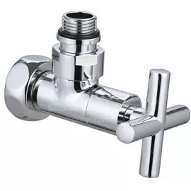 Кран для полотенцесушителя, 1/2"х1", Ш-Г, угловой, 2 шт, хром, Gappo, G473.0406