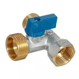 Кран для бытовых приборов, 1/2"х3/4"х1/2", г-ш-ш, трехходовой, ComfortFactor