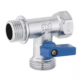 Кран для бытовых приборов, 1/2"х3/4"х1/2", г-ш-ш, трехходовой, ProFactor