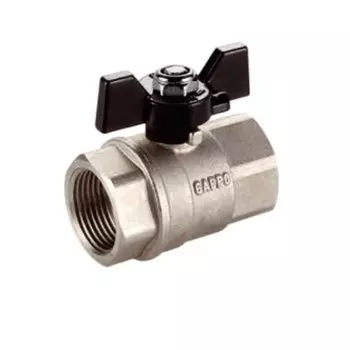 Кран для воды, 1/2", г-г, ручка-бабочка, Gappo