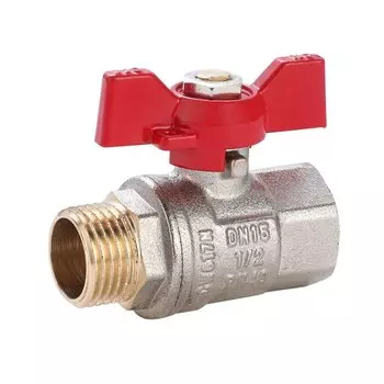 Кран для воды, 1/2", г-ш, ручка-бабочка, Стандарт, РМС