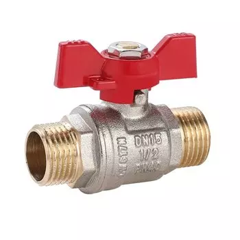 Кран для воды, 1/2", ш-ш, ручка-бабочка, Стандарт, РМС