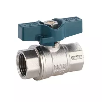 Кран для воды, 3/4", г-г, ручка-бабочка, Люкс, РМС