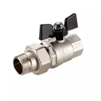 Кран для воды с американкой 1/2", прямой, ручка-бабочка, Gappo