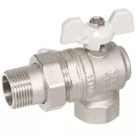 Кран для воды, 1" (25 мм), угловой, с американкой, индивидуальная упаковка, ProFactor, Standard, PF UBV 326A