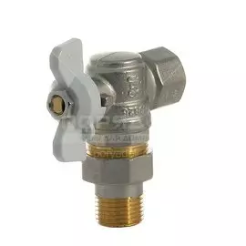 Кран для воды с американкой 1/2", угловой, ручка-бабочка, ProFactor