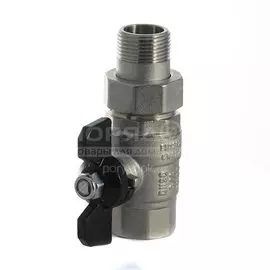 Кран для воды с американкой 3/4", прямой, ручка-бабочка, Strong, ProFactor