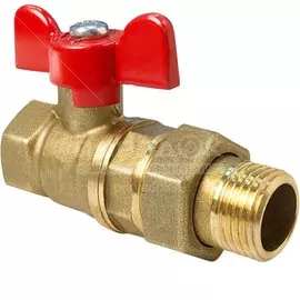 Кран Valfex Optima 11Б27фт1М с американкой, ручка-бабочка, 1/2"