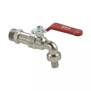 Кран водоразборный, 3/4"-14 мм, со штуцером, РосТурПласт