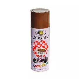 Краска аэрозольная, Bosny, №7, акрилово-эпоксидная, универсальная, глянцевая, коричневая, 0.4 кг