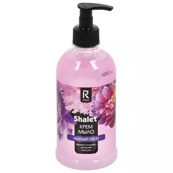 Крем-мыло SHALET, Нежный пион, 500 мл, успокаивающее