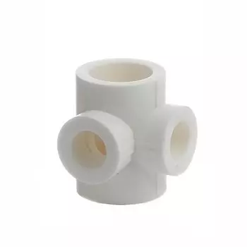 Крестовина 2-плоскостная, полипропилен, 40х25 мм, белая, Valfex