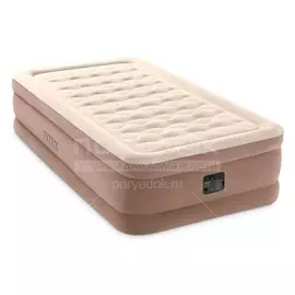 Кровать надувная Intex, 191х99х46 см, 64426NP, насос встроенный, электрический, флокированная, с сумкой, 136 кг