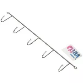 Вешалка настенная 5 крючков, с креплением сбоку, для одежды, Vetta, CWJ241B /481-045/