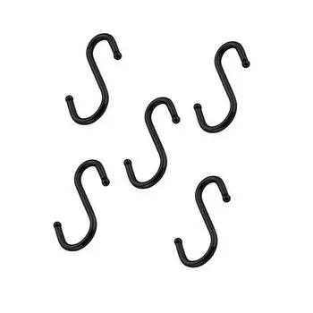 Крючок для рейлинга одинарный, 5 штук, черный матовый, Trodos, АЕ-414, 101351