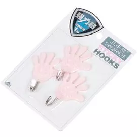 Крючок самоклеящийся, 3 шт, Ладошки, JC-13963