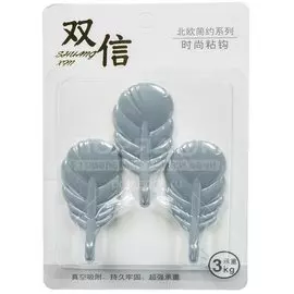 Крючок для ванной Листья T2020-2566 самоклеящийся, 3 шт