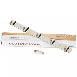 Крючок 5 шт, на планке, хром, SPE19159C-1, Y8-2746